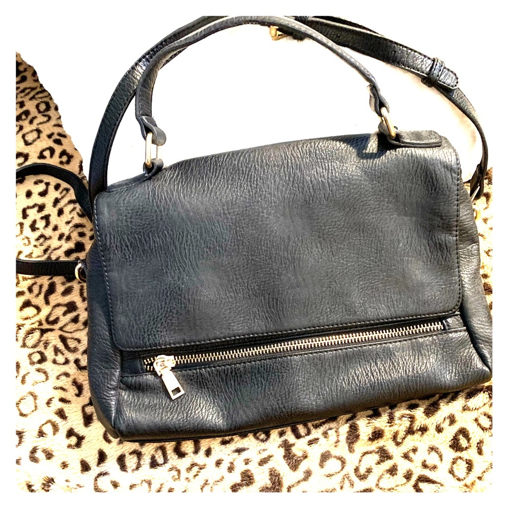 Black leather Nordstrom no brand shoulder bag